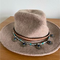 Nwt. Women’s Hat From Altar’d State. One Size. Khaki/Sand Color. Beige Flat Brim Felt Hat For Beach, Bohemian Beige Hat Bands For Winter, Beige Felt Hat For Vacation, Beige Felt Hat With Flat Brim For Beach, Brown Felt Hat For Vacation, Beige Wide Brim Felt Hat For The Beach, Beige Curved Brim Felt Hat For Beach, Beige Bohemian Felt Hat For Winter, Beige Felt Hat For Beach In Summer