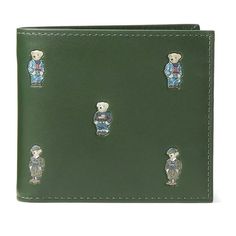 Polo Ralph Lauren Polo Bear Leather Bi-Fold Wallet Green Genuine Leather Designer Green Wallets With Interior Card Slots, Designer Green Wallet With Interior Card Slots, Green Designer Wallets With Interior Card Slots, Luxury Green Wallets With Card Slots, Green Luxury Wallets With Interior Card Slots, Luxury Green Wallets With Interior Card Slots, Green Luxury Wallet With Interior Card Slots, Luxury Green Wallet With Interior Card Slots, Luxury Green Wallet For Everyday Use