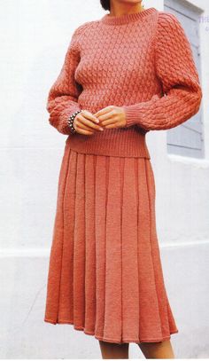 Woman's Long Cable twist Jumper - pullover &  pleated, ribbed Skirt -Instant download Knitting Pattern DK-8PLY, Light worsted wool- 32 - 42" see image for wool and sizes - No charts ALL PATTERNS ARE IN ENGLISH ONLY-PLEASE BE AWARE OF THIS Ribbed Skirt, Knitting Pattern, Mother’s Day, Knitting Patterns, Jumper, Art Collection, Cable, Bathing Beauties, Instant Download