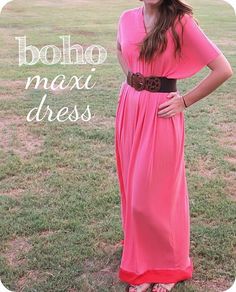 10 Pretty DIY Dresses for Girls - Pretty Designs Maxi Dress Tutorials, Diy Maxi Dress, Dress Patterns Free, Skirt Tutorial, Estilo Hippie, Maxi Dress Pattern