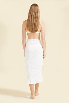 Made in a lightweight, textured cotton fabric, the Siena Sarong features a ruffled hem and a wrap tie. Whether you're headed to the beach or poolside, this sarong is the perfect match for your favorite swimsuit. Sarong, Siena, Perfect Match, The Beach, Cotton Fabric, Fabric, White, Color