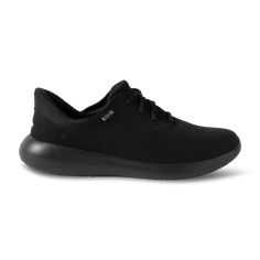 Women's Madrid Eco Knit - Blackout – Kizik Casual Slip-resistant Walking Shoes For Light Exercise, Casual Ergonomic Mesh Running Shoes, Casual Mesh Running Shoes With Ergonomic Fit, Comfortable Lightweight Sneakers For Everyday, Lightweight Comfortable Mesh Running Shoes, Lightweight Comfortable Sneakers For Everyday, Comfortable Mesh Walking Shoes With Textured Sole, Casual Ergonomic Walking Shoes With Breathable Mesh, Lightweight Textile Sneakers