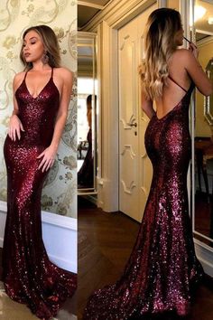 Burgundy Prom Dress Mermaid, Burgundy Sequin Dress, Burgundy Prom, Mermaid Evening Gown, V Neck Prom Dresses, 파티 드레스, Prom Dresses 2019, Sequin Prom Dress, Burgundy Prom Dress