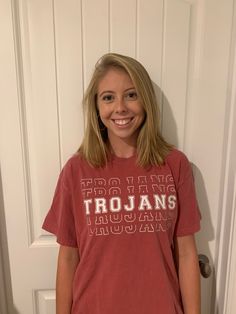 All the tees make great game day outfits or a cute way to show off your school spirit! Tees are made with comfort colors tees and heat transfer vinyl. For best results, wash the tees inside out on cold and hang to dry :) Color in picture is crimson:) Troy University, University Shirt, Day Outfits, Gameday Outfit, Comfort Colors Tee, School Spirit, Transfer Vinyl, Heat Transfer Vinyl, Game Day