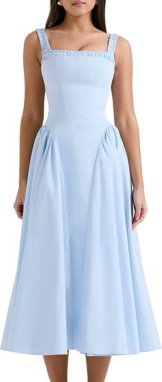 HOUSE OF CB Dorothy B Pima Cotton Blend Cocktail Midi Dress | Nordstrom Blended Cocktail, Pretty Party Dresses, Cocktail Midi Dress, Pretty Party, House Of Cb, Midi Cocktail Dress, Dress Cuts, Nordstrom Dresses, Pima Cotton