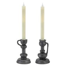 Taper Candle Holder (Set of 4) 5.5"H Resin Add a touch of old-world style to your home with this set of Taper Candle Holders. Featuring two assorted sizes and designs, this set is a great fit for your rustic or antique style of home dcor. The classic handled design paired with the black finish is the perfect combination to create a memorable display. The quality iron metal composition is sure to endure for seasons to come. Illuminate the set by adding a real wax or LED candle to each holder. Can Modern Farmhouse Bathroom Rug, Taper Candle Holder, Selling Candles, Led Candle, Old World Style, Iron Metal, Taper Candle Holders, Candle Holder Set, Led Candles