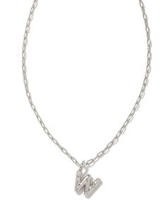 Personalize your everyday look with the a Crystal Letter Silver Short Pendant Necklace in White Crystal. Whether you’re rocking your initial or a loved one’s, this sentimental layer is one you’ll keep coming back to again and again. 16' CHAIN WITH 3' EXTENDER, 0.62'L X 0.35"W PENDANT