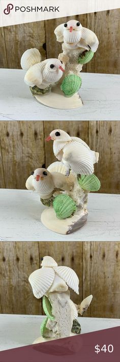 Handmade Seashells Sea Shell Dove Bird Figurine FLAW Shell Animals, Seashell Wall Art, Mosquito Repelling Plants, Dove Bird, Shell Crafts Diy, Bird Figurine, Seashell Art, Doll Quilt