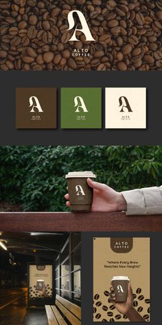 coffee shop logo and business card design