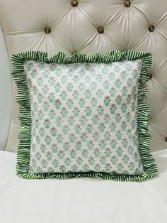 Block Print Cotton Fabric Frill Cushions Pillow Covers   Material - 100% Cotton  Pillow Cover Sizes Available in 16x16 18x18 20" x 20", 16" x 26", 12" x 20" & 14"x 36" Color : If You Want See More Color Send Massage   *Pillow insert not included. You can find the inserts at most craft stores. **Washing Instructions : Hand wash cold water. Line Dry.  Back side Same Hidden Zipper Bed Throw Pillows, College Crafts, Block Print Pillow, Massage Pillow, Cute Bedding, Block Printed Pillows, Boho Throw Pillows, Boho Cushions, Bed Throw