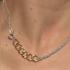 Unique Sterling Silver 925 And Gold Plated Chain Choker. Was Made By Designer .You Don’t Find The Same.If You’re Wearing This Necklace You’ll Feel Like Queen.Used Once On My Birthday. On My Birthday, Chain Choker, Gold Plated Chains, Its My Birthday, My Birthday, Womens Jewelry Rings, Link Chain, Silver 925, Feel Like