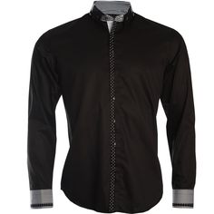 The men's Italian Style Regular Fit Black shirt is available in long sleeves, button down collar and double button cuffs. It is made of 100% cotton, hence providing a luxurious and smooth feel while you are enjoying your time.AvailabilityIt is Made to Order Shirt. It takes 7-10 working days to deliver. Dinner Jacket Wedding, Italian Shirts, Mens Dress Shirts, Italian Dress, Mens Designer Shirts, Formal Shirt, Men Formal, Mens Formal, Mens Dress