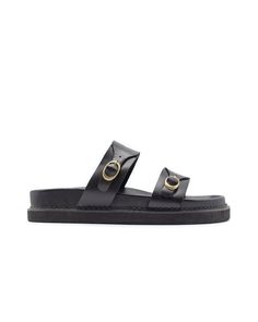 Amalfi Sandal - Black – Liberté Leather Leather Mules With Buckle Closure For Beach, Leather Slides With Buckle For Vacation, Leather Slides With Buckle Closure For Vacation, Beach Sandals With Leather Straps, Summer Double Strap Sandals With Leather Sole, Classic Black Double Strap Sandals, Leather Sandals With Adjustable Strap, Leather Toe Ring Sandals With Adjustable Strap For Beach, Classic Black Sandals With Adjustable Strap