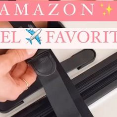 a person is pulling luggage out of an open suitcase with the words amazon on it