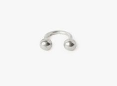 two 10mm spheres finish this open ended sterling ring Lower East Side, Sculptural Object, East Side, Men's Rings, Recycled Sterling Silver, Sterling Ring, Silver Color, 18k Gold, Jewelry Accessories