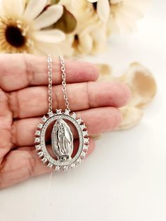 Virgencita de Guadalupe Necklace ,Catholic Necklace, Guadalupe jewelry, Mother Mary medal, religious necklace, Virgin Mary necklace, Guadalupe Necklace, Mary Necklace, Catholic Necklace, Virgin Mary Necklace, Godmother Gifts, Catholic Jewelry, Catholic Gifts, Christian Jewelry, Mother Mary