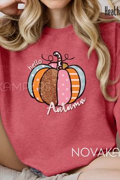 Get into the cozy spirit of pumpkin season with this retro-inspired sweatshirt perfect for fall! This Hello Autumn sweatshirt is ideal for layering on crisp days or lounging around the house. Whether you're celebrating Halloween or Thanksgiving, this cute fall sweatshirt is a must-have for women who love all things autumn. Halloween Sweatshirt For Women, Hey Pumpkin, Pumpkin Season, Pumpkin Seasoning, Sweatshirt For Women, Sweatshirt Cute, Thanksgiving Gift, Womens Crewneck, Halloween Sweatshirt