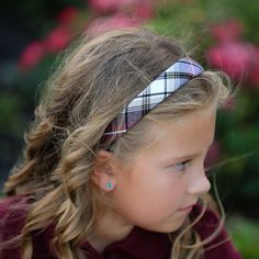 "Our Burgundy & Khaki Plaid Fabric Headband is handcrafted of plaid fabric. Headbands are either 1\" inch or 1.5\" across and have tapered ends. Matching plaid hair accessories are available, please see our other listings. If you need your hair accessories in a hurry, we offer a USPS Priority Mail shipping upgrade in our listings. Just add it to your cart and we'll take care of the rest. Here is the link: https://www.etsy.com/listing/207412128/usps-priority-mail-shipping-upgrade We're not ju Adjustable White Elastic Headband, One Size Fits Most Matching Headband, Matching Headband Hair Accessories, White Elastic Headband, Adjustable Purple Headband, First Communion Veils, Plaid Headband, Woven Headband, Veil Accessories