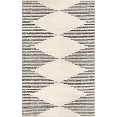 a rug with black and white lines on it