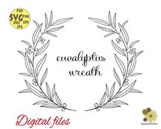 an image of a wreath with the words, creativity is worth digital files on it