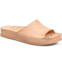 Main Image - Kork-Ease® 'Tutsi' Slide Sandal (Women) Modern Slide Footbed Sandals With Cork-bed Midsoles, Modern Slip-on Slides With Cork-bed Midsoles, Cork Slides For Summer, Sandal Women, Full Grain Leather, Slide Sandals, Cork, Womens Sandals, Espadrilles