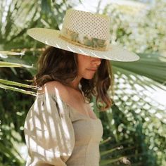 With a wider brim this beautiful fedora straw hat is the perfect summer addition to your beach and party look! Silk and cotton ribbons with small details around crown Sweatband with 'Sunsets & palm trees' inspirational quote All hats are unique and have perfect imperfections! Straw hat hand woven in Ecuador Hand made and designed by Valeria in California Spring Coastal Boater Hat Made Of Toquilla Straw, Summer Curved Brim Boater Hat For Picnic, Summer Picnic Boater Hat With Curved Brim, Summer Straw Hat For Kentucky Derby And Picnic, Summer Boater Hat For Kentucky Derby Picnic, Summer Straw Hat For Picnic And Kentucky Derby, White Toquilla Straw Hat For Garden Party, Summer Boater Hat With Wide Brim For Picnic, Summer Boater Hat For Spring Picnic