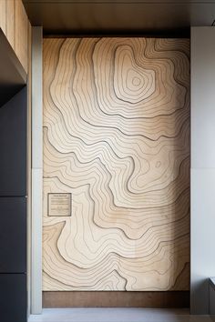 a wooden wall in the middle of a room