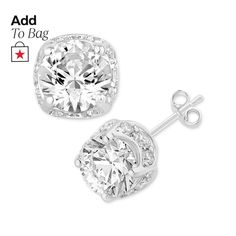 in stock Classic Diamond Cut Earrings For Evening, Macy's Wedding Jewelry With Prong Setting, Macy's Prong Setting Wedding Jewelry, Macy's Wedding Jewelry With Diamond Cut, Macy's Diamond Cut Wedding Jewelry, Macy's Silver Jewelry With Round Cut, Macy's Silver Round Cut Jewelry, Classic Round Cut Evening Earrings, Macy's Formal Cubic Zirconia Jewelry