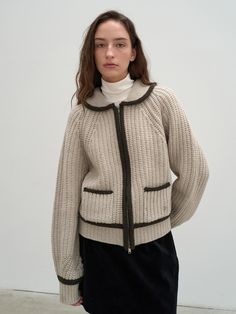 Soft and stretchy, this relaxed fit cardigan features rounded collars and zip fastenings. Layer yours over any items for a refined, casual mood. - Intended for a loose fit- Rounded shawl collar design- Two-way zip fastenings- Ribbed texture throughout- Causal side pockets Fitted Cardigan, Ribbed Texture, Cardigan Top, Collar Designs, Knitwear Cardigan, Grey Khakis, Shawl Collar, Zip Up, Knit Cardigan