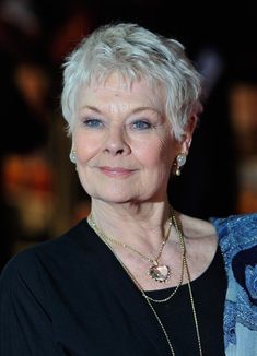 Judi Dench Dame Judy Dench Hair, Tousled Pixie, Over 60 Hairstyles, Beautiful Gray Hair