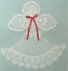 Angel Abriel Doily Crochet Pattern - Maggie's Crochet Doily Angels, Crochet Angel Pattern, Crochet Lace Doily, Crochet Angels, Crochet Angel, Confection Au Crochet, Lace Doily, Angel Decor, Crochet Borders