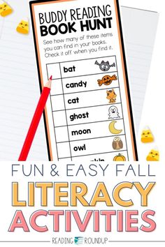 an activity book with the words fun and easy to read