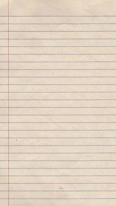 an old piece of lined paper with red lines on the top and bottom, in two rows