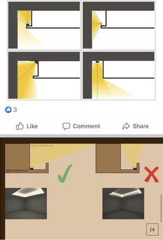 the diagram shows how to use different angles and shapes for an interior wall paneling project