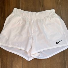 Brand New, No Stains, No Lining, Just Shorts White Athletic Shorts With Pockets For Spring, Sport Casual Outfit, Athletic Clothes, Gym Fits, Nike Running Shorts, Workout Outfits, White Nike, Shorts White, Nike White