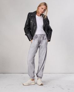 Miramar Jogger Pant - Icygrey | rag & bone Mid-rise Washed Pants For Fall, Distressed Relaxed Fit Pants For Fall, Washed Recycled Denim Bottoms For Fall, Relaxed Fit Distressed Pants For Fall, Fall Washed Recycled Denim Bottoms, Fall Mid-rise Recycled Denim Pants, Urban Washed Jeans For Fall, Fall Straight Leg Recycled Denim Pants, Urban Washed Pants For Fall