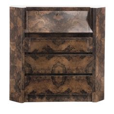 an ornate wooden chest with drawers