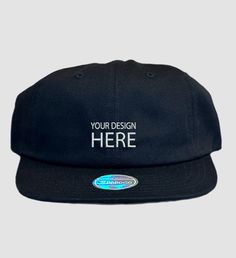 Black Custom Embroidered Flat Brim Unstructured 6 Panel Hat, Custom Embroidery, Create Your Own Text or Design, Gifts For Men, Free Shipping ** WANT 15% off your next order AND EXCLUSIVE DEALS AND PROMOTIONS? ** COPY THE LINK AND PASTE IT IN YOUR WEB BROWSER: https://mailchi.mp/27ec151d9ef4/etsycustomers Are you interested in custom embroidered hats? Would you like to personalize and design your own strap back caps? Looking to join the other satisfied customers I deliver substantial quality and customer service to? Do you want to make your statement on a hat for all of your friends and family to see? If so, you are at the right place. HOW DO I CUSTOMIZE??? Step #1: - Choose your hat color Step #2: - Choose your thread color Step #3: - Choose your font text style (refer to image #6 in the l Black Embroidered Logo Baseball Cap, Classic Dad Hat With Embroidered Logo And Flat Bill, Custom Embroidered Cotton Cap, Custom Logo Cotton Snapback Hat With Curved Brim, Embroidered Logo Dad Hat With Flat Bill, Custom Logo Cotton Snapback With Curved Brim, Dad Hat With Embroidered Logo And Flat Bill, Cotton Embroidered Flat Bill Hat, Embroidered Logo Snapback Hat With Flat Bill