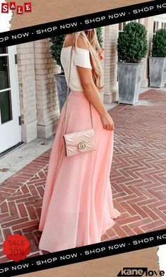 Chiffon High Waist Maxi Skirts Circle Skirt Outfits, Bell Jeans, Chiffon Maxi Skirt, High Waisted Maxi Skirt, Ripped Shorts, Denim Romper, Plaid Blouse, Maxi Skirts, Style Maxi Dress