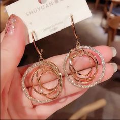 Length 5cm Width 3 Cm New With Tag And Package Material Alloy And Rhinestone Golden Fashion, Statement Collar Necklace, Hoop Earrings Style, Oval Earring, Collar Jewelry, Trend Fashion, Party Jewelry, Circle Earrings, Round Pendant