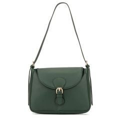 When room is what you need, opt for this comfortable and roomy shoulder bag. Featuring a flap op with magnetic closure and buckle hardware detail. Green Shoulder Bag For School, Green Shoulder Bag With Detachable Strap For School, Green Satchel With Hasp Closure, Green Satchel Flap Bag For Daily Use, Green Satchel With Hasp Closure For Everyday Use, Green Flap Satchel For Everyday Use, Green Crossbody Shoulder Bag With Hasp Closure, Green Flap Bag With Adjustable Strap For Daily Use, Dark Green Shoulder Bag For Travel