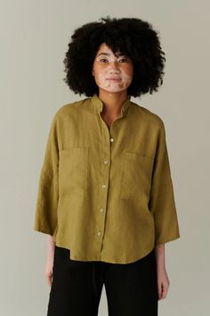 Hana Olive Linen Shirt Drop Shoulder Shirt Oversized Linen Shirt Linen Shirt - Etsy Linen Shirt For Daywear In Fall, Linen Shirt For Fall Daywear, Green Linen Button-up Blouse, Effortless Linen Fall Shirt, Oversized Relaxed Linen Shirt, Effortless Linen Shirt For Fall, Khaki Linen Collared Shirt, Green Linen Shirt For Daywear, Green Linen Tops For Daywear