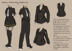 the uniform design for an anime character