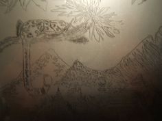 Ancient Jungles  - full size etch-a-sketch ***art by Rachael Moody*** Etch A Sketch Valentine, Albrecht Durer Etching, Moth Etching, Drypoint Etching Landscape, Etching Aquatint