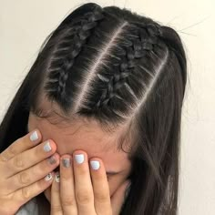 Trenzas | Hair styles, Medium hair styles, Hair stylist life Casual Hairstyles For Long Hair, Hairstyles For Layered Hair, Hair Hoco, Cute Hairstyles For Medium Hair, Hair Up Styles, Casual Hairstyles