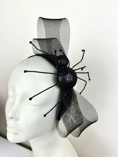 Spider Headband, Headbands Diy, Bug Costume, Spider Costume, Black Widow Spider, Spider Halloween, Black Fascinator, Witch Hats, Headband Black