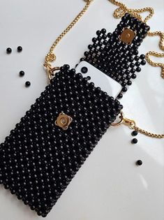 Elegant Black Phone Bag Gift, Beaded Rectangular Phone Bag For Parties, Rectangular Beaded Phone Bag For Parties, Rectangular Phone Bag For Party With Cell Phone Pocket, Rectangular Phone Bag With Cell Phone Pocket For Party, Elegant Square Phone Bag As Gift, Party Beaded Rectangular Phone Bag, Party Rectangular Beaded Phone Bag, Rectangular Party Phone Bag With Cell Phone Pocket