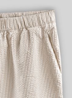 Bored of traditional tailoring? Fear not, our Easy Pants Tan Seersucker are here to shake things up. Crafted from pure cotton fabric for all day comfort, it features vertical stripes in a combination of tan and white hues interwoven into a seersucker cloth, bringing a classy twist to your tailoring expectations.   Whether gracing summer soirées, weddings, or commanding attention at distinguished business functions, this ensemble exudes refined elegance for every occasion.   Look Includes   Elast Italian Suit, Seersucker Fabric, Wool Suit, Vertical Stripes, Double Breasted Suit, Fabric Samples, Wedding Suits, Dream Closet, Pure Cotton