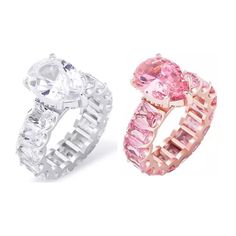 High Quality Iced Out Drop Shaped Ring 6x 14k Gold Plated. Metal Type: Copper Material: Cubic Zircon Plating: 14k Gold Surface Width: 2.5mm Prong Setting Type Anodized Titanium, Acrylic Jewellery, Copper Material, Pink Ring, Brass Jewelry, Oils For Skin, Steel Jewelry, Cleaning Jewelry, Jewelry Care