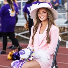 This Was My 2024 Homecoming Suit! It Was Only Worn Twice And Fits A Size Small To Xtra Small. The Skirt Was Altered To Fit Smaller And Has A Tiny Rip In The Side. One Of The Buttons On The Sleeve Is Also Broken. Buttons Were Replaced And Can Be Easily Replaced Again. Hat Is In Perfect Condition! Homecoming Suits, Homecoming Court, Rose Jacket, Kentucky Derby Party, Derby Party, Kentucky Derby, Barbie Clothes, Blazer Suit, Kentucky